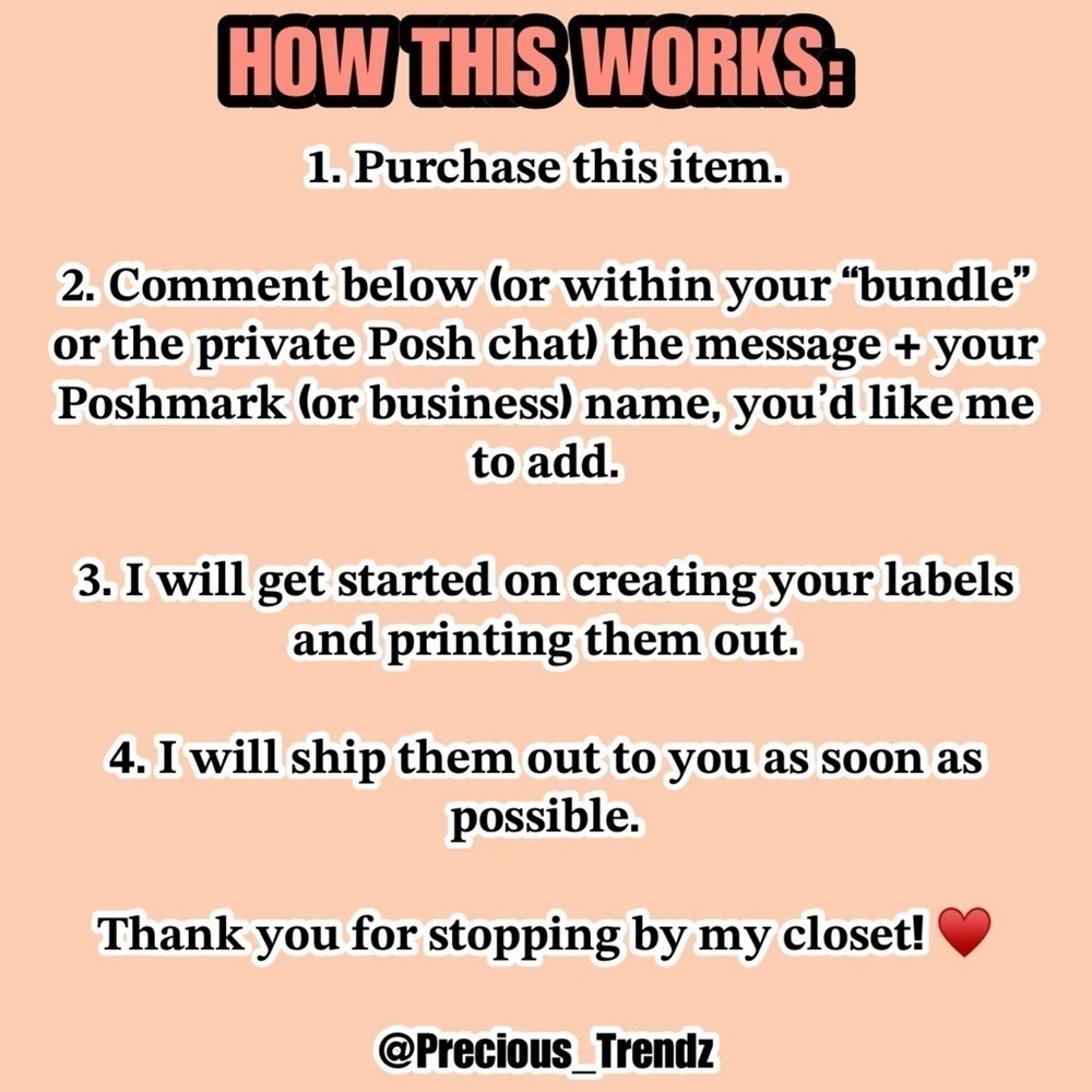 Custom Business Labels | 50 PCS | Custom Message & Business Name | Stickers - Picture 4 of 4